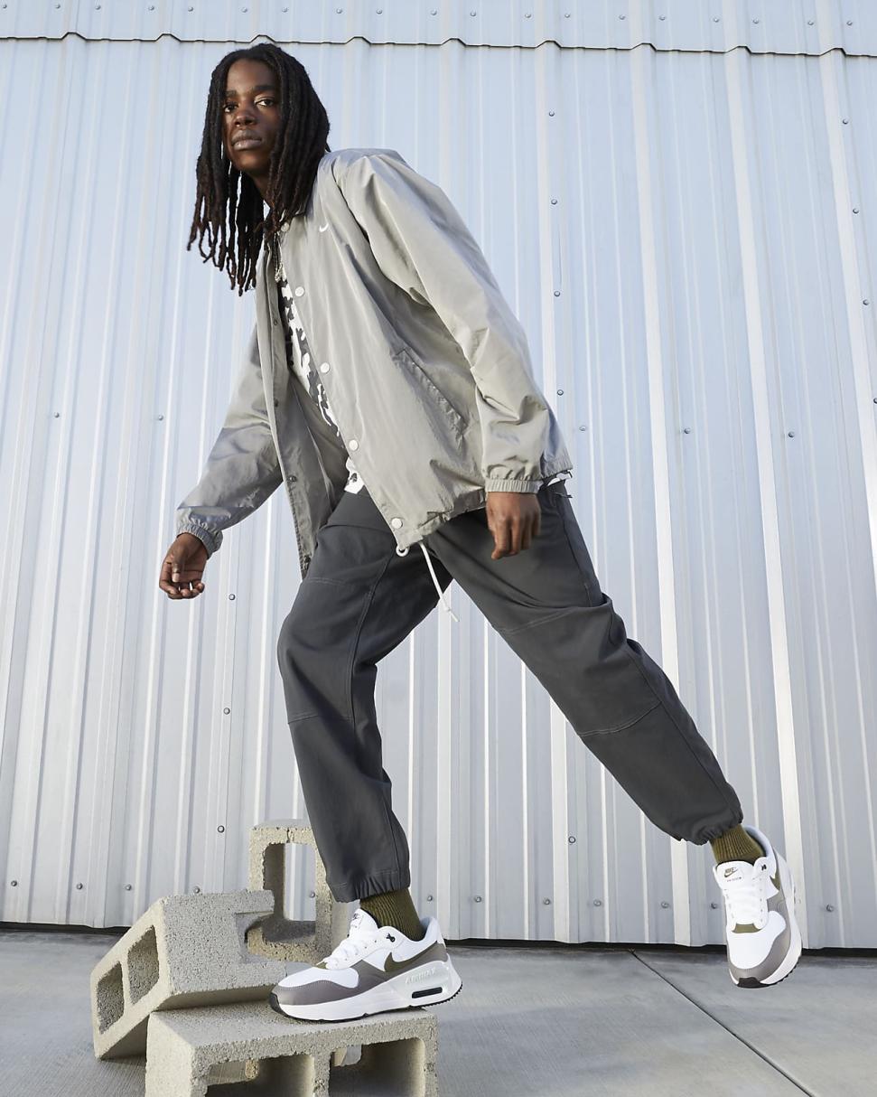 Nike Air Max SYSTM White/Black/Flat Pewter/Medium Olive | Mens Nike First Day Kicks