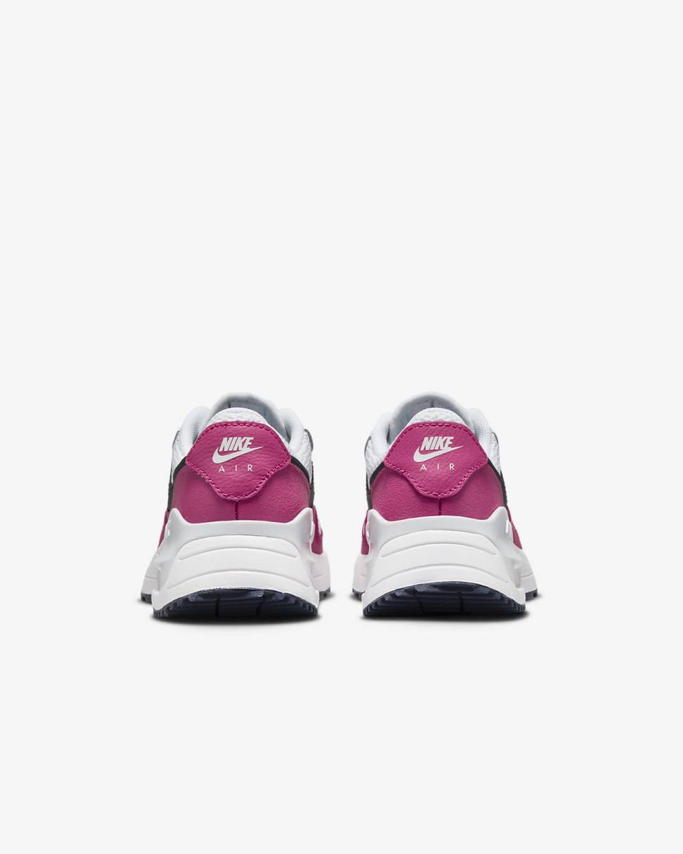 Nike Air Max SYSTM White/Fierce Pink/Pure Platinum/Obsidian | Kids Nike First Day Kicks