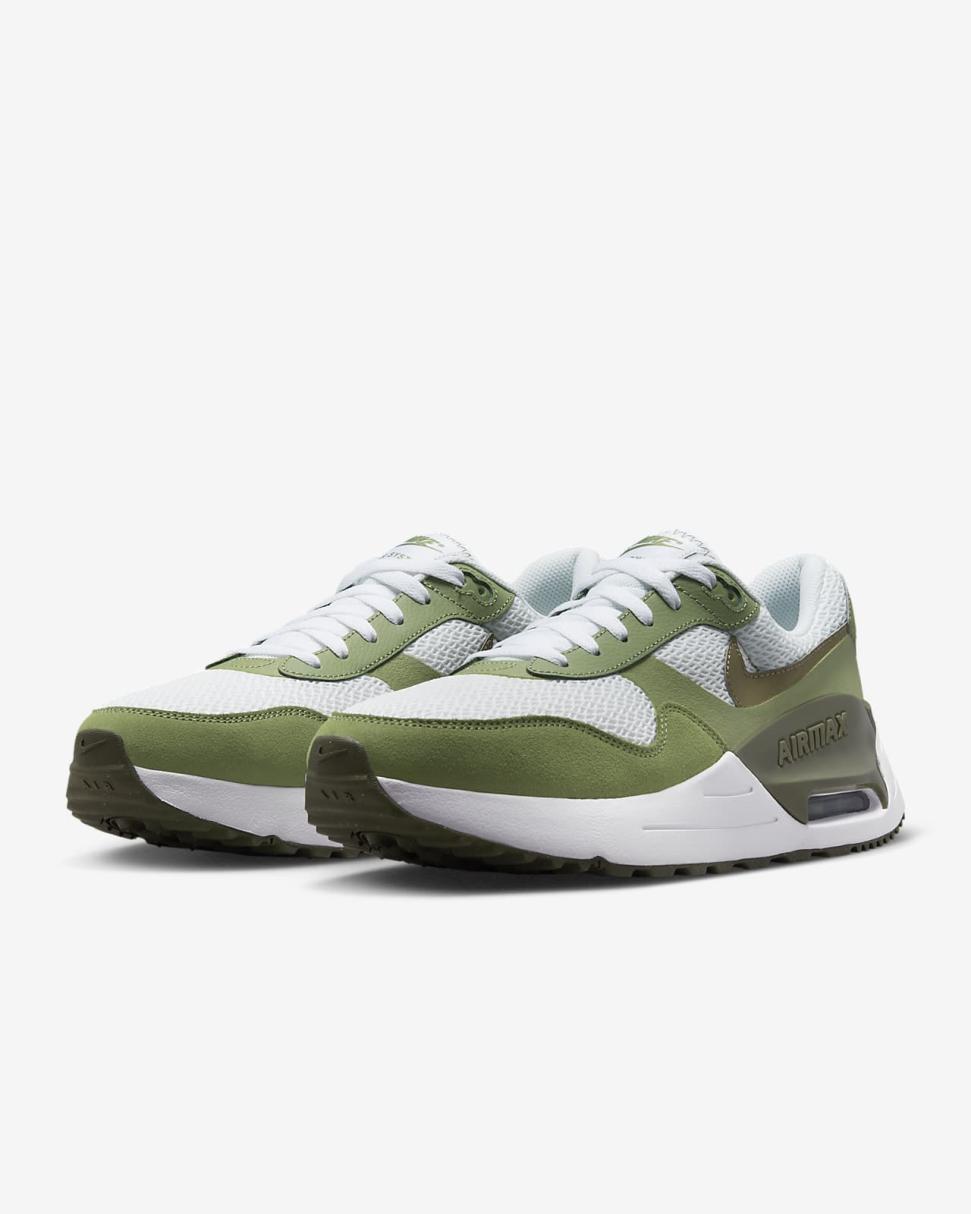 Nike Air Max SYSTM White/Oil Green/Medium Olive | Mens Nike Lifestyle