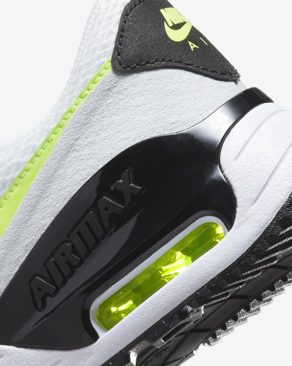 Nike Air Max SYSTM White/Volt/Pure Platinum/Black | Kids Nike First Day Kicks