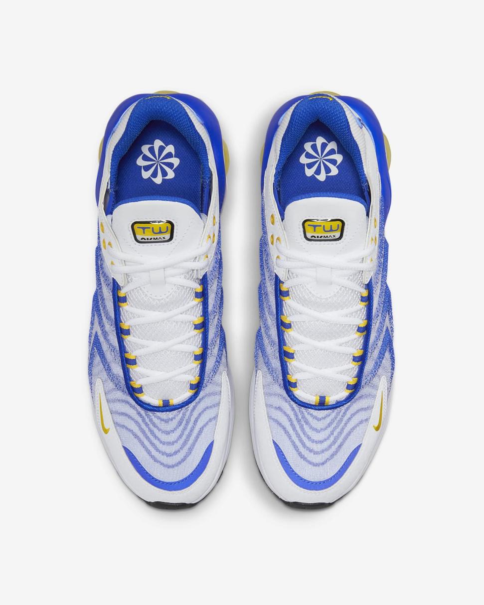Nike Air Max TW White/Racer Blue/Black/Speed Yellow | Mens Nike First Day Kicks