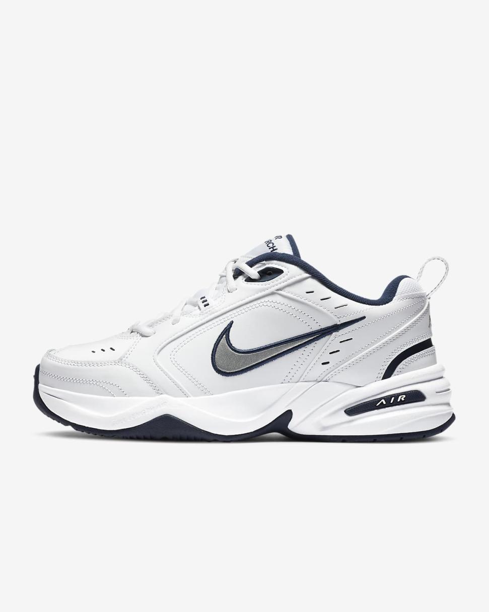 Nike Air Monarch IV White/Metallic Silver | Mens Nike Lifestyle