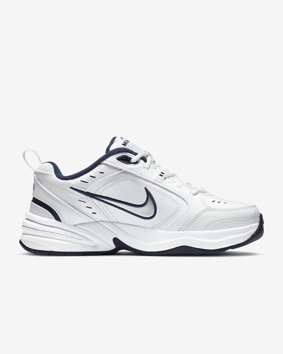 Nike Air Monarch IV White/Metallic Silver | Mens Nike Lifestyle