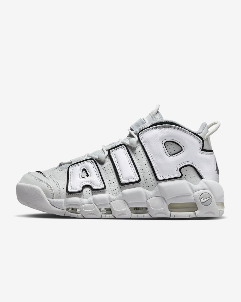 Nike Air More Uptempo '96 Photon Dust/White/Black/Metallic Silver | Mens Nike Lifestyle