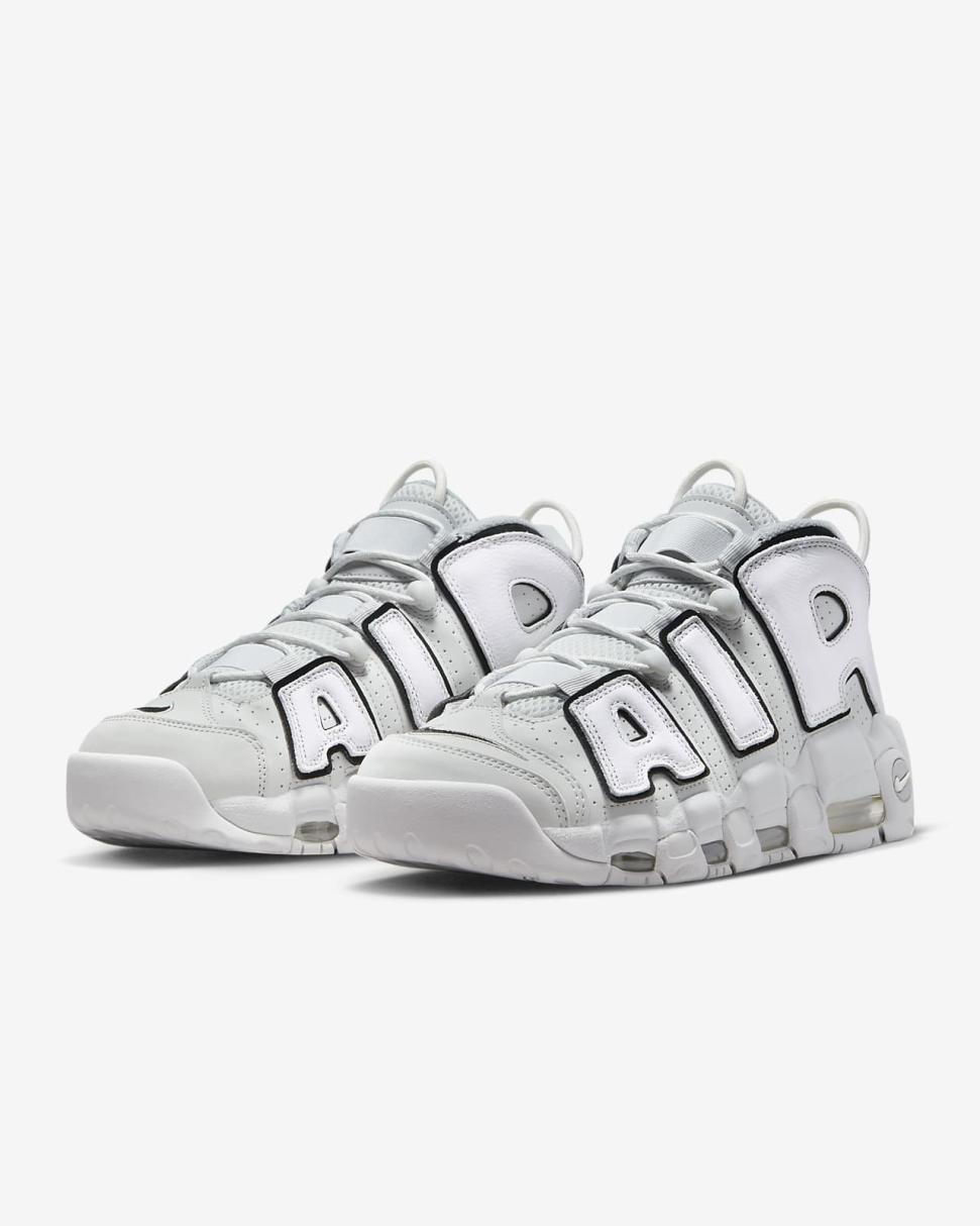 Nike Air More Uptempo '96 Photon Dust/White/Black/Metallic Silver | Mens Nike Lifestyle