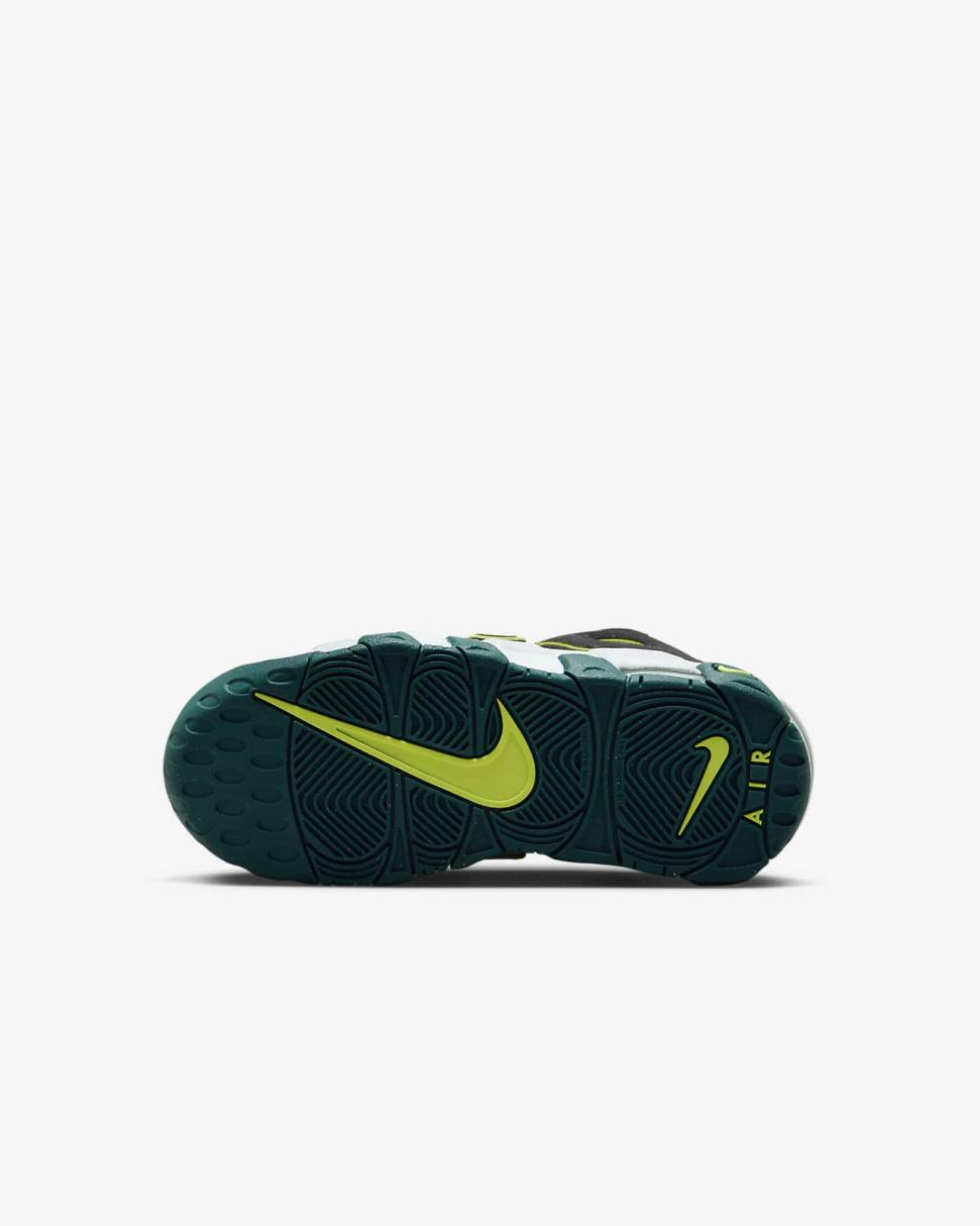 Nike Air More Uptempo Black/Geode Teal/Clear Jade/Volt | Kids Nike Lifestyle