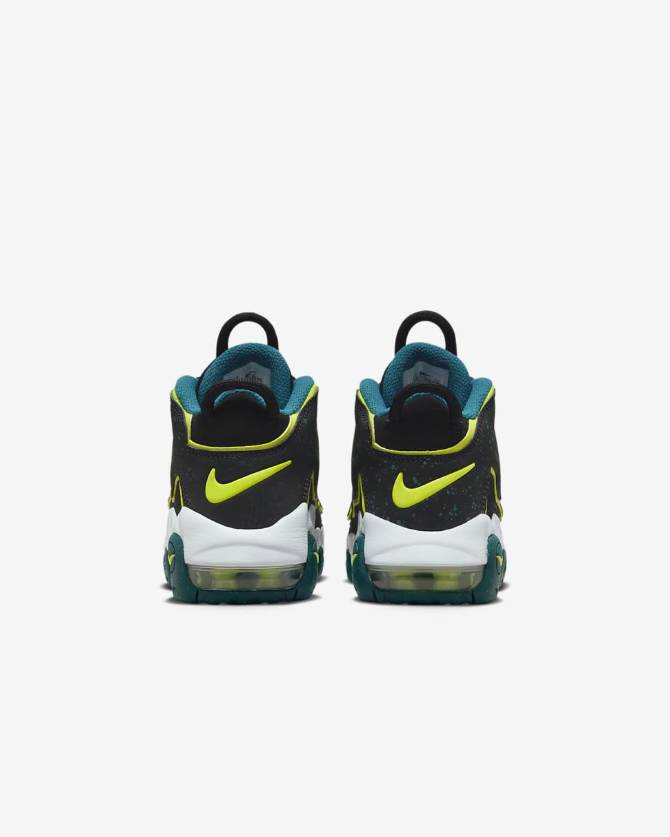 Nike Air More Uptempo Black/Geode Teal/Clear Jade/Volt | Kids Nike Lifestyle