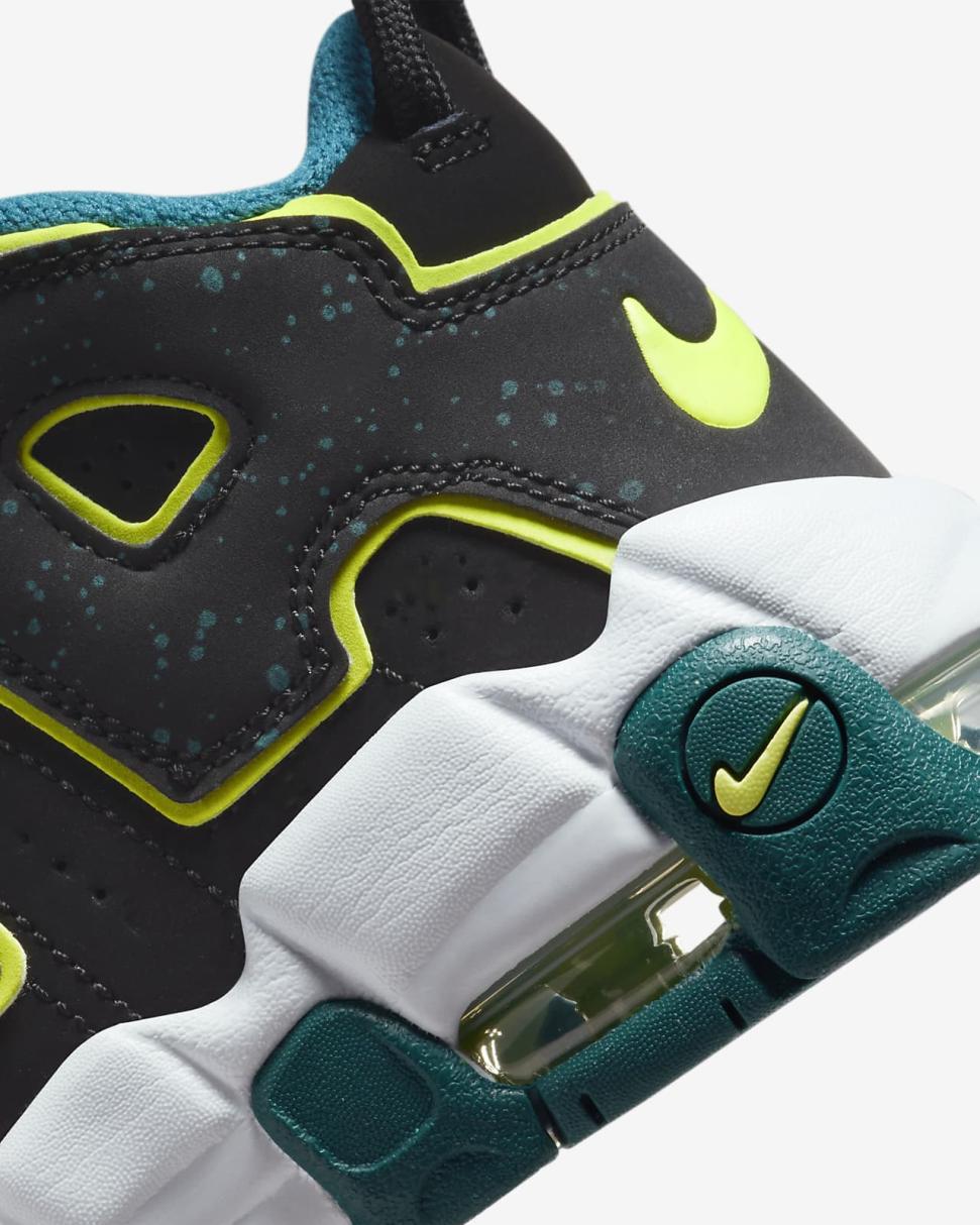 Nike Air More Uptempo Black/Geode Teal/Clear Jade/Volt | Kids Nike Lifestyle