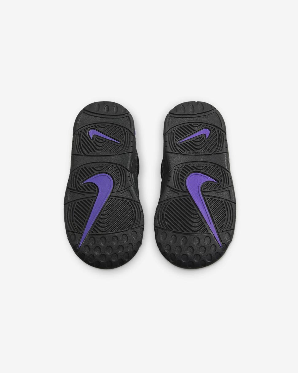 Nike Air More Uptempo Black/White/Metallic Gold/Action Grape | Kids Nike Lifestyle