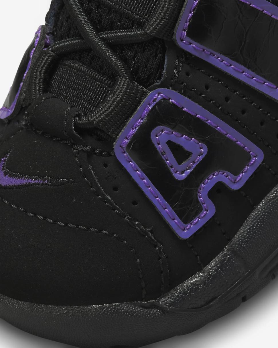 Nike Air More Uptempo Black/White/Metallic Gold/Action Grape | Kids Nike Lifestyle
