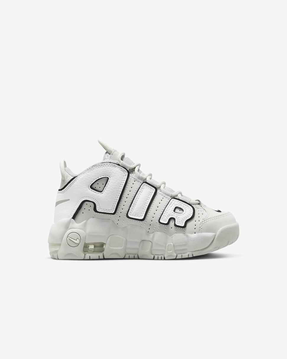 Nike Air More Uptempo Photon Dust/White/Black/Metallic Silver | Kids Nike Lifestyle