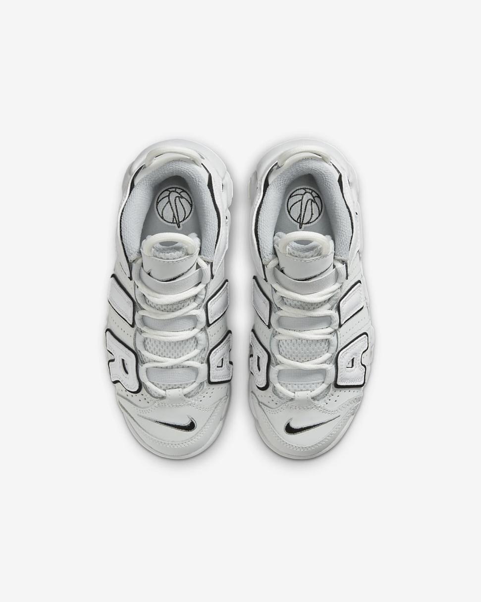 Nike Air More Uptempo Photon Dust/White/Black/Metallic Silver | Kids Nike Lifestyle