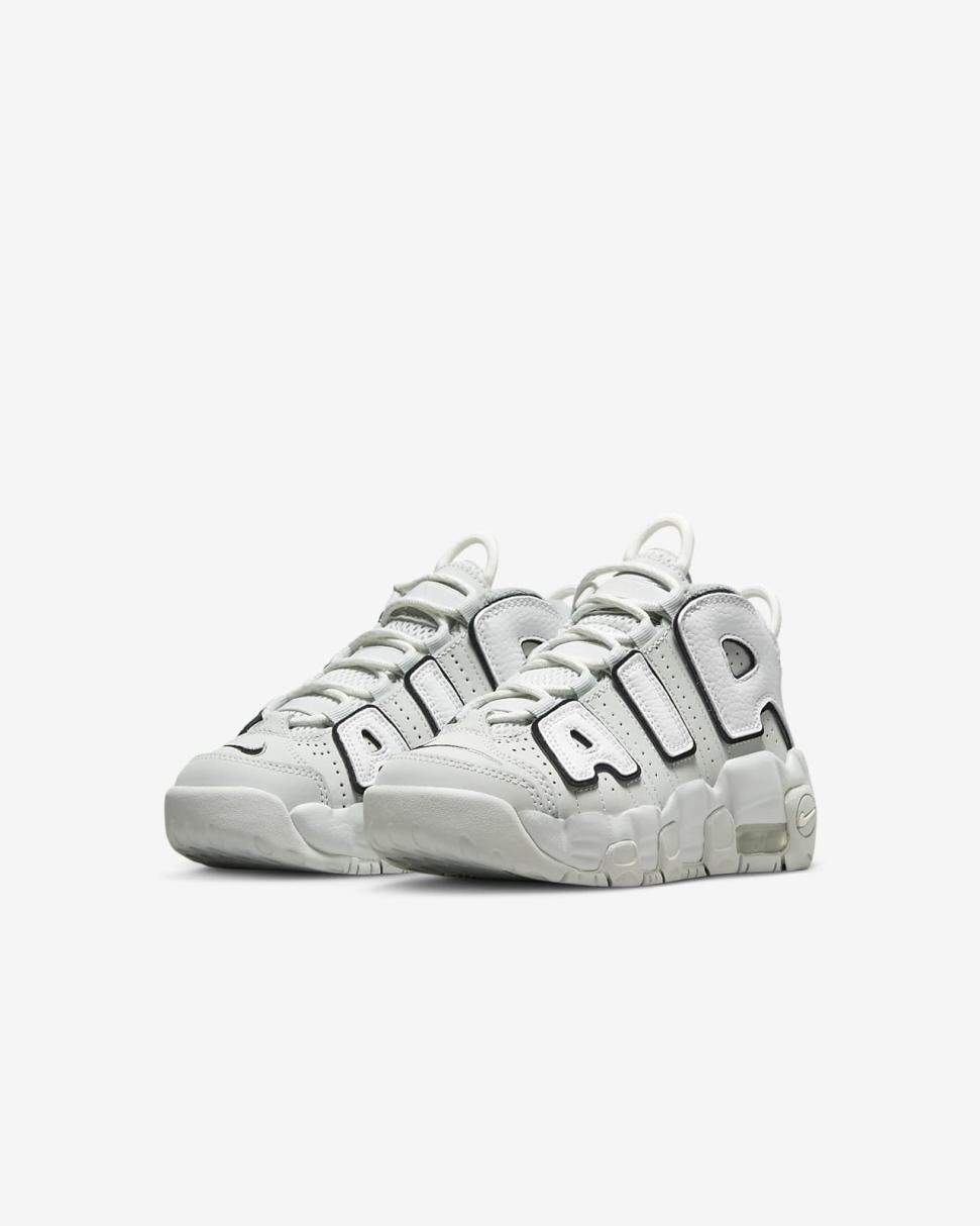 Nike Air More Uptempo Photon Dust/White/Black/Metallic Silver | Kids Nike Lifestyle