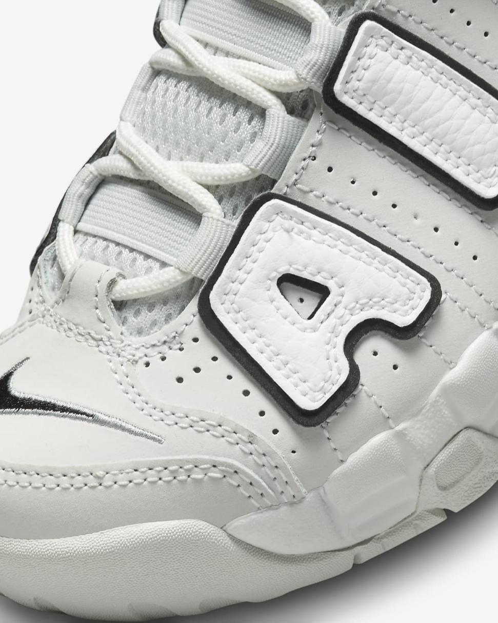 Nike Air More Uptempo Photon Dust/White/Black/Metallic Silver | Kids Nike Lifestyle