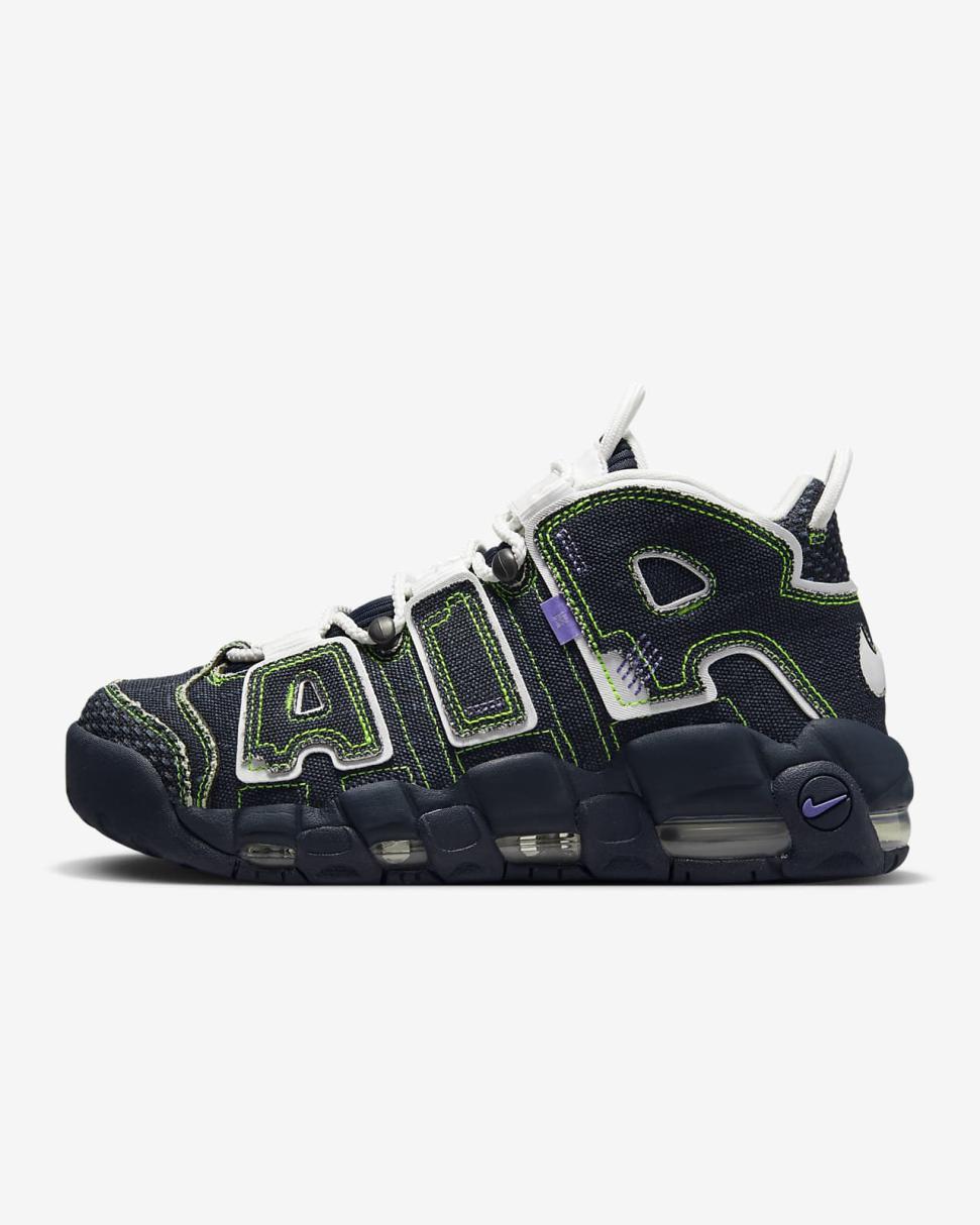 Nike Air More Uptempo X Serena Williams Design Crew Dark Obsidian/Space Purple/Volt/Summit White | Womens Nike Lifestyle