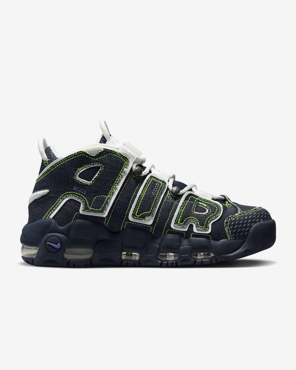Nike Air More Uptempo X Serena Williams Design Crew Dark Obsidian/Space Purple/Volt/Summit White | Womens Nike Lifestyle