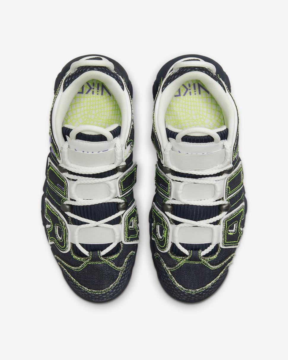 Nike Air More Uptempo X Serena Williams Design Crew Dark Obsidian/Space Purple/Volt/Summit White | Womens Nike Lifestyle