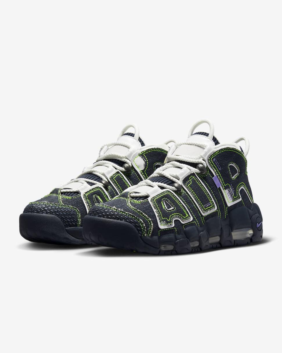 Nike Air More Uptempo X Serena Williams Design Crew Dark Obsidian/Space Purple/Volt/Summit White | Womens Nike Lifestyle