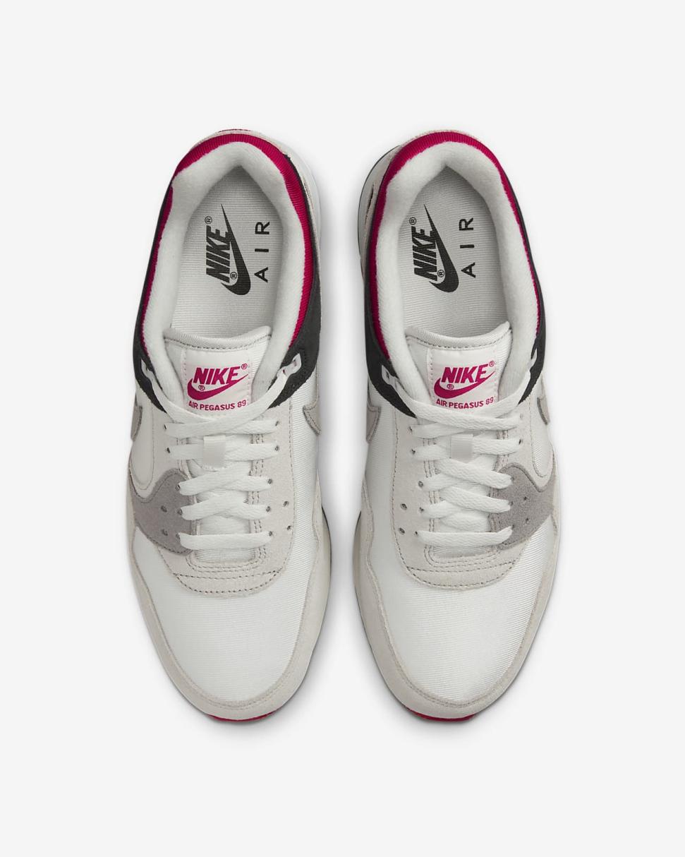 Nike Air Pegasus '89 Swan/Rose Coral/Black/Medium Grey | Mens Nike Lifestyle