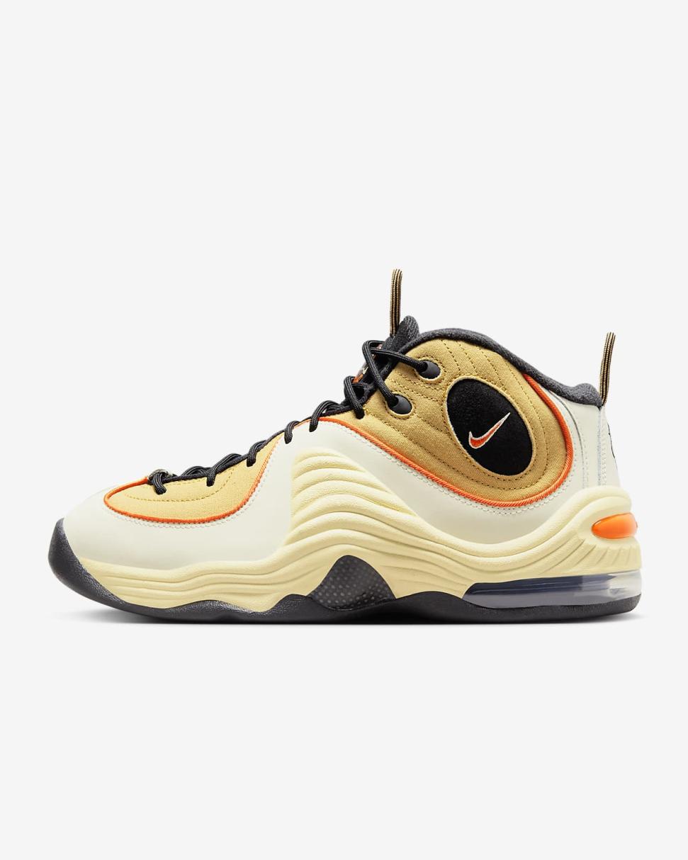 Nike Air Penny 2 Wheat Gold/Black/Coconut Milk/Safety Orange | Mens Nike Lifestyle