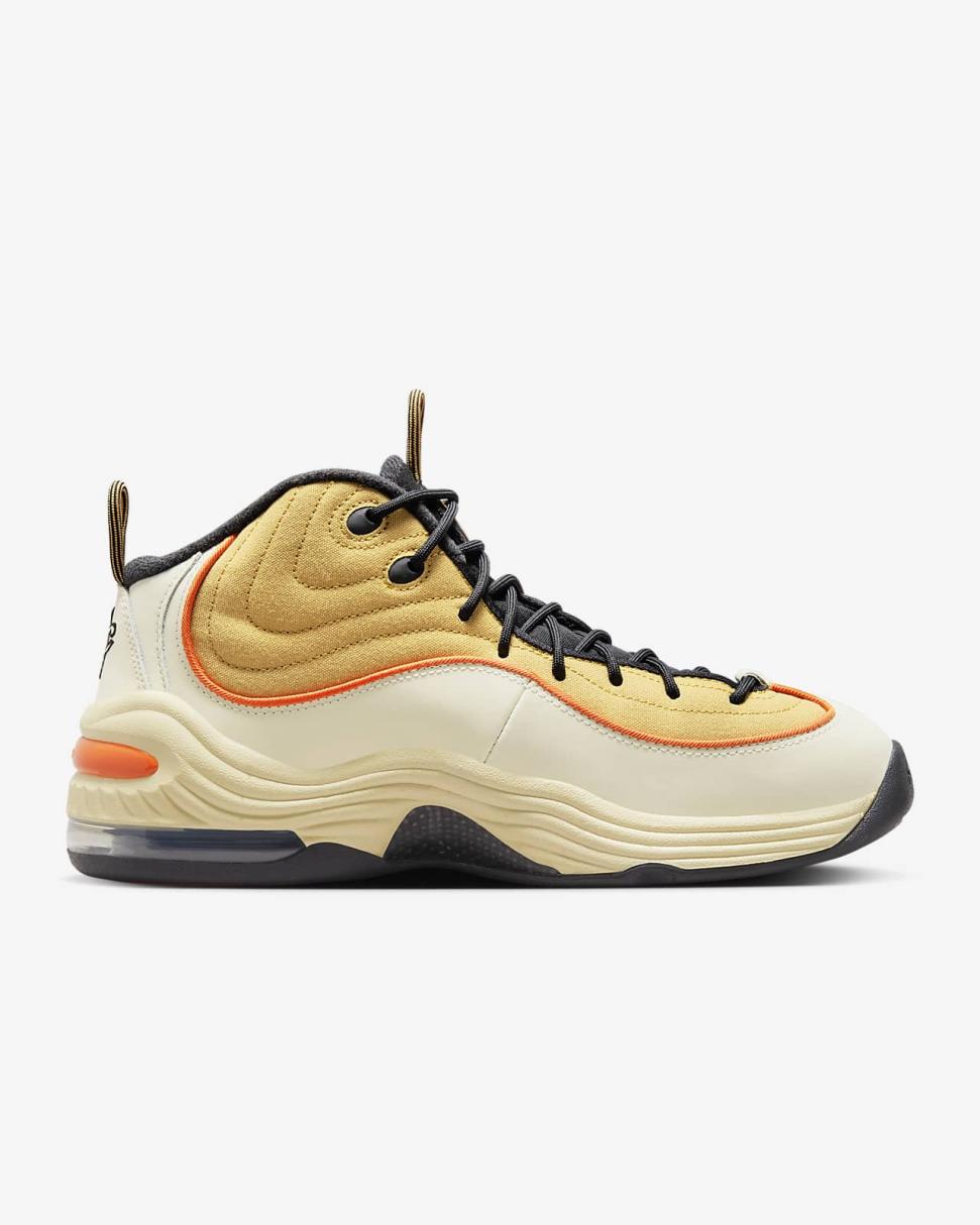 Nike Air Penny 2 Wheat Gold/Black/Coconut Milk/Safety Orange | Mens Nike Lifestyle