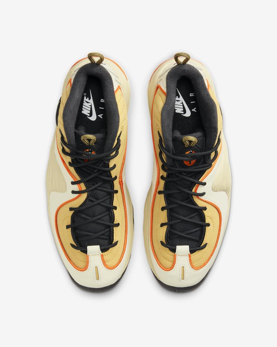 Nike Air Penny 2 Wheat Gold/Black/Coconut Milk/Safety Orange | Mens Nike Lifestyle