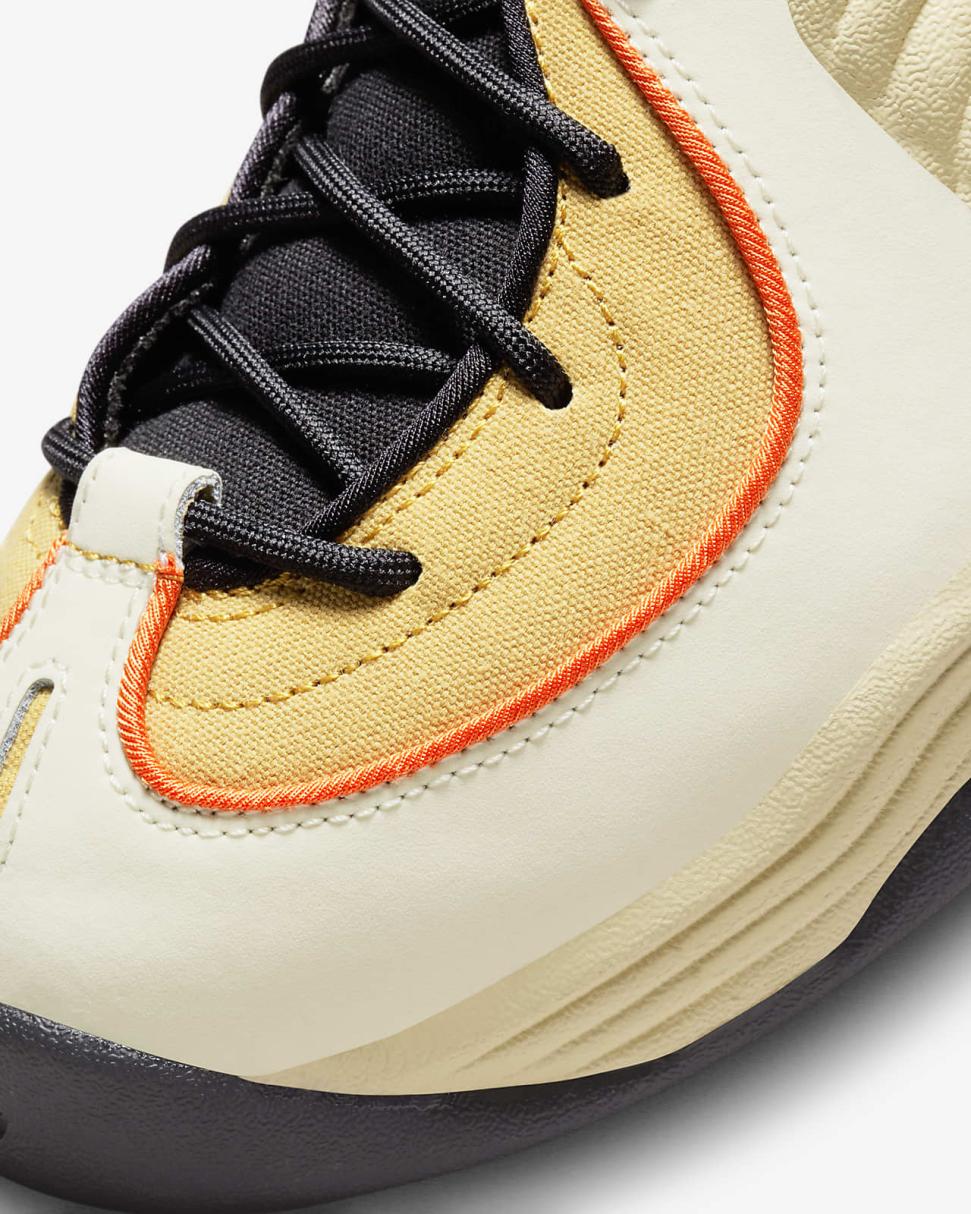 Nike Air Penny 2 Wheat Gold/Black/Coconut Milk/Safety Orange | Mens Nike Lifestyle