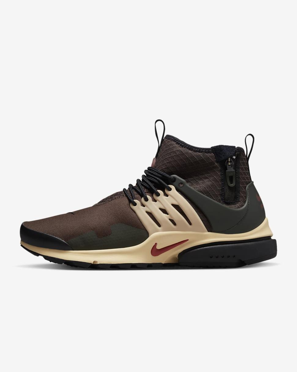 Nike Air Presto Mid Utility Baroque Brown/Sesame/Sequoia/Canyon Rust | Mens Nike Lifestyle