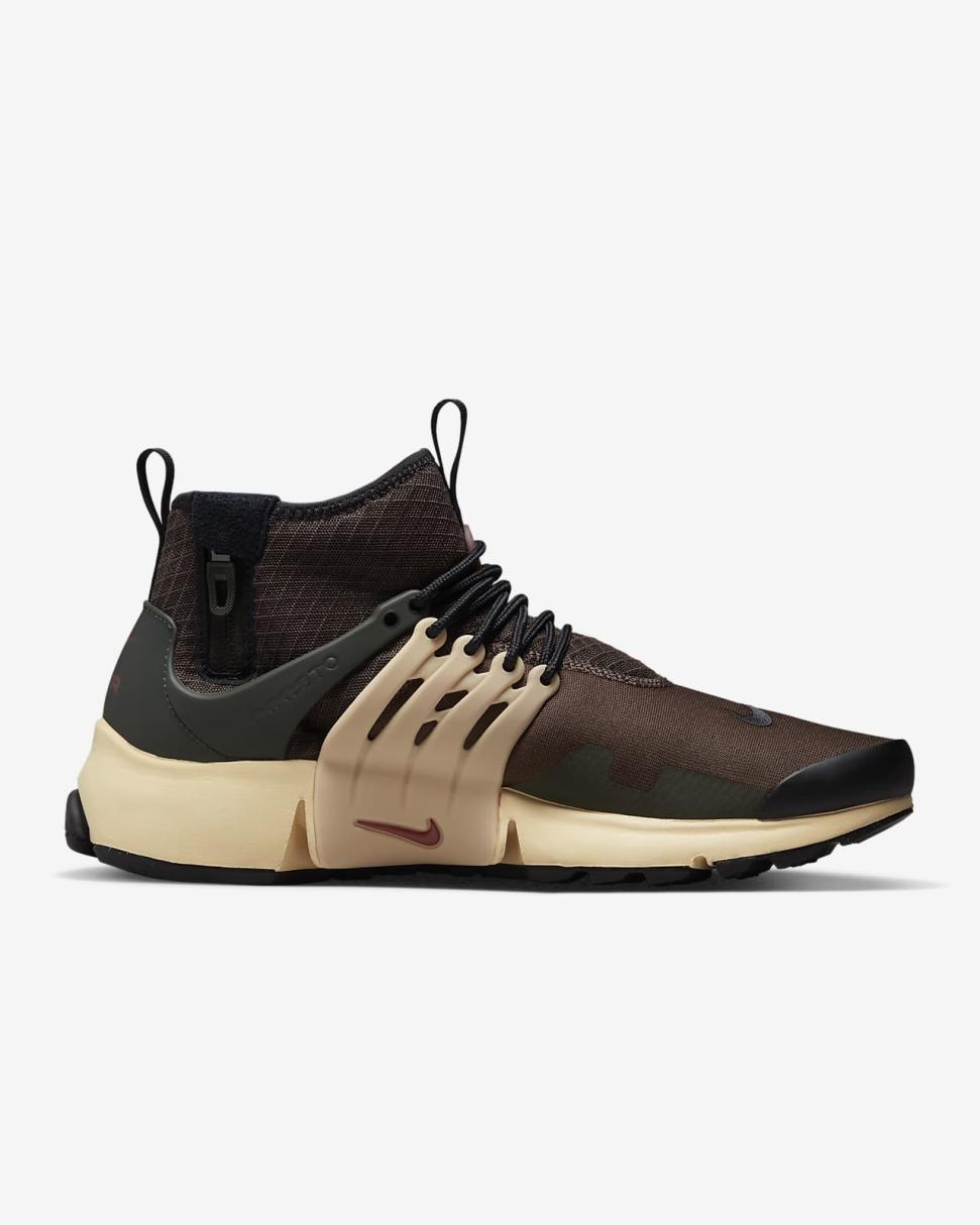 Nike Air Presto Mid Utility Baroque Brown/Sesame/Sequoia/Canyon Rust | Mens Nike Lifestyle