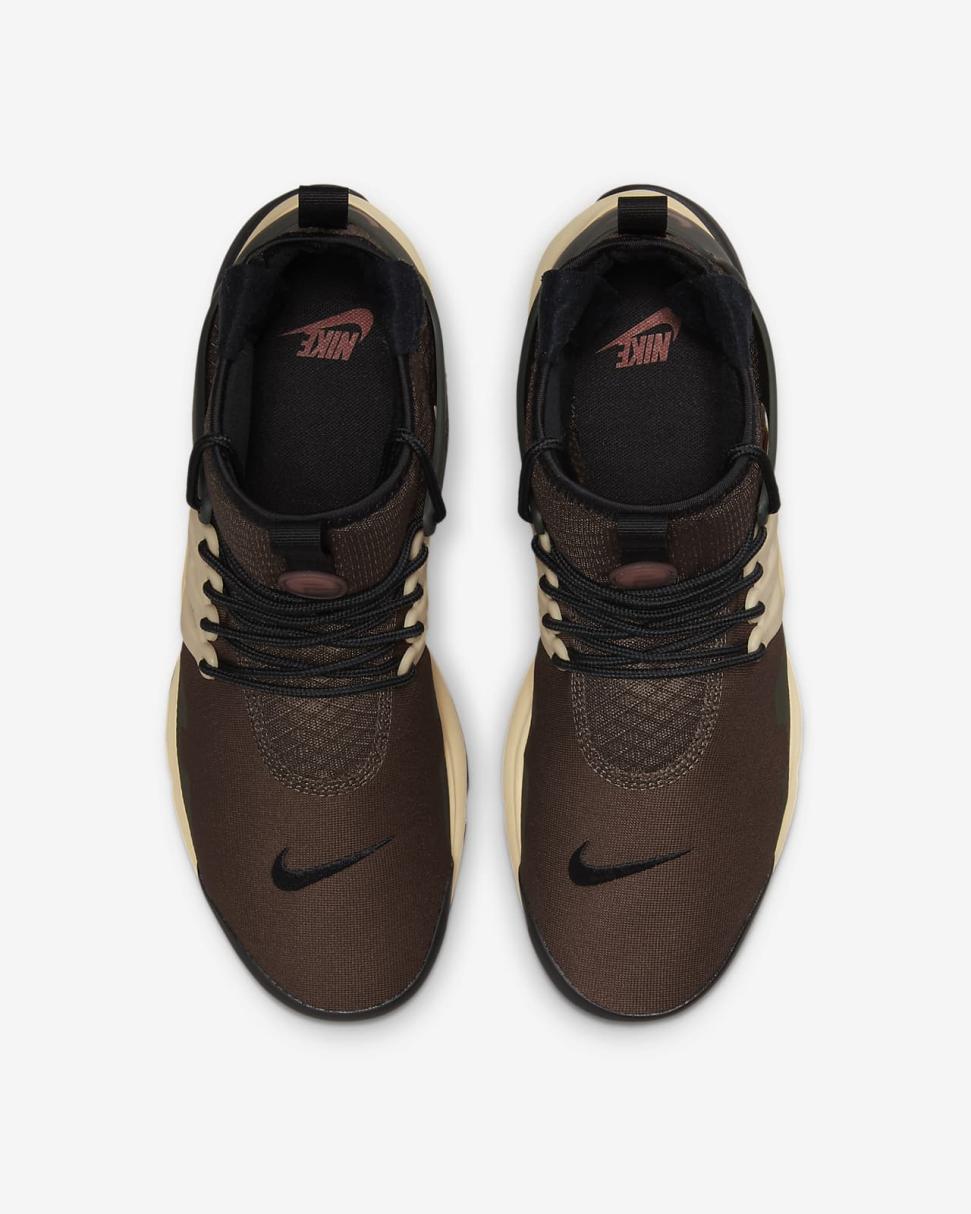 Nike Air Presto Mid Utility Baroque Brown/Sesame/Sequoia/Canyon Rust | Mens Nike Lifestyle