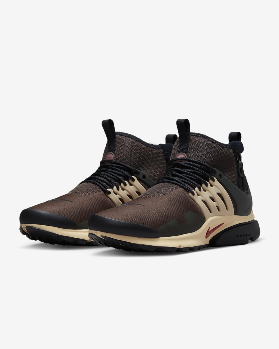 Nike Air Presto Mid Utility Baroque Brown/Sesame/Sequoia/Canyon Rust | Mens Nike Lifestyle