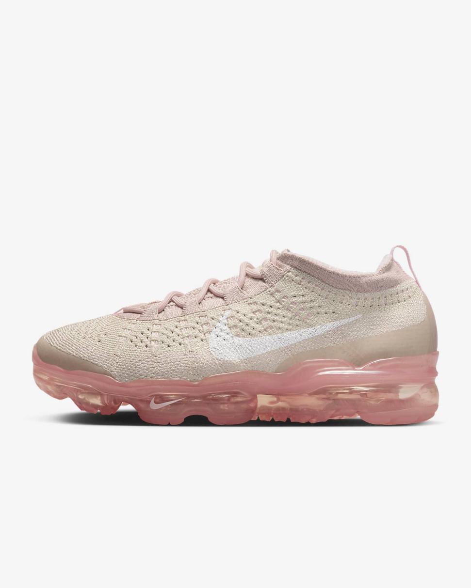 Nike Air VaporMax 2023 Flyknit Oatmeal/Pink Oxford/Sail/Pearl Pink | Womens Nike First Day Kicks