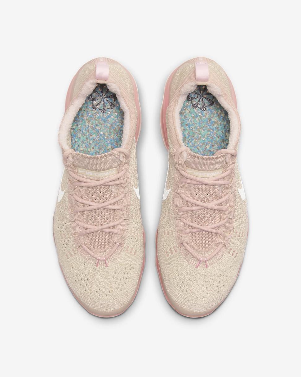 Nike Air VaporMax 2023 Flyknit Oatmeal/Pink Oxford/Sail/Pearl Pink | Womens Nike First Day Kicks