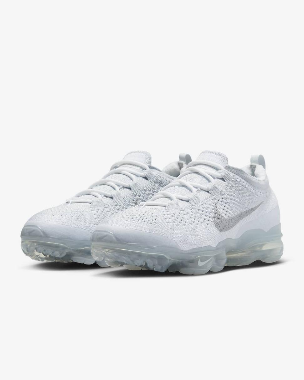 Nike Air VaporMax 2023 Flyknit Pure Platinum/Pure Platinum/Pure Platinum/White | Mens Nike Lifestyle