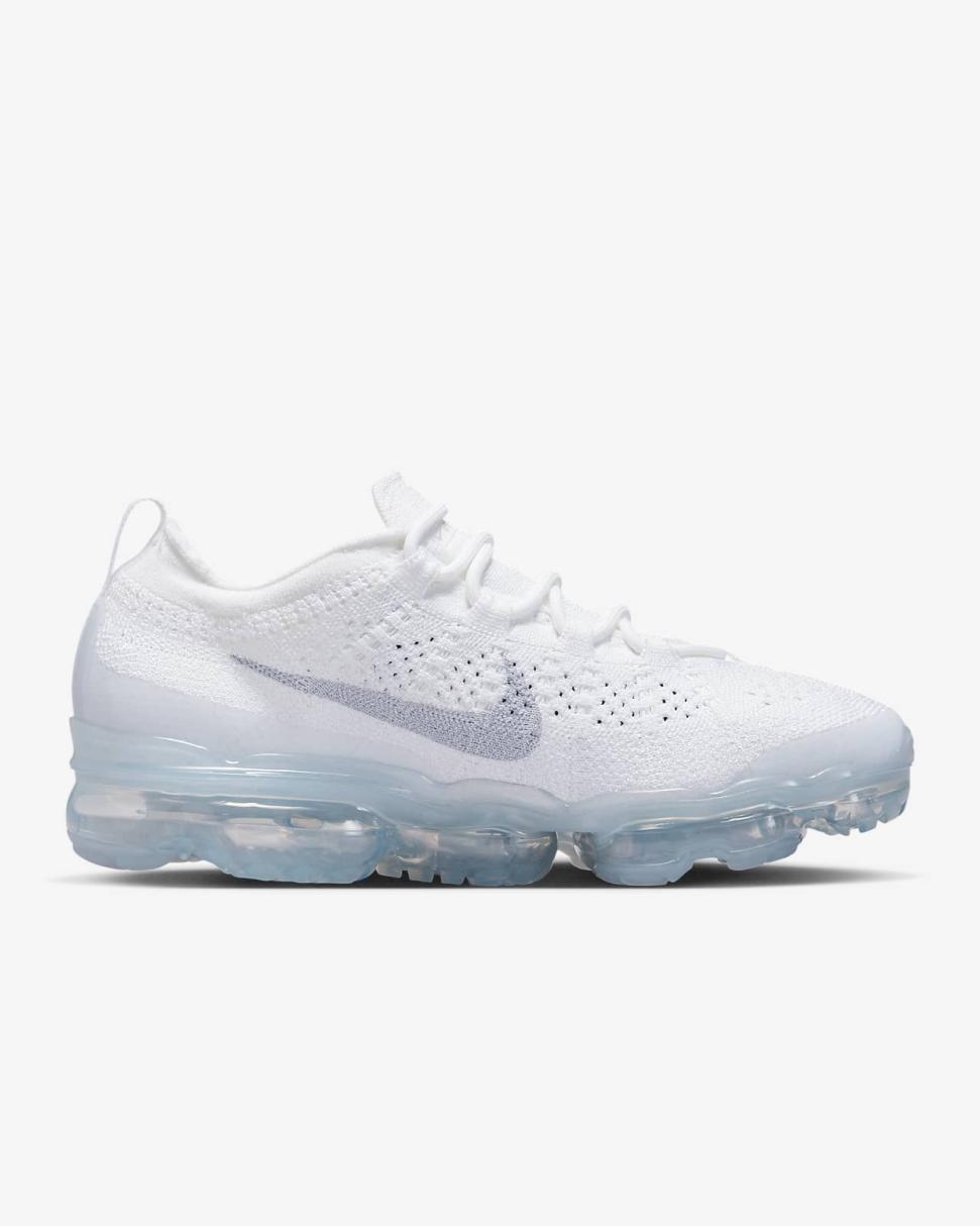 Nike Air VaporMax 2023 Flyknit White/Metallic Silver/Metallic Silver/Pure Platinum | Womens Nike First Day Kicks