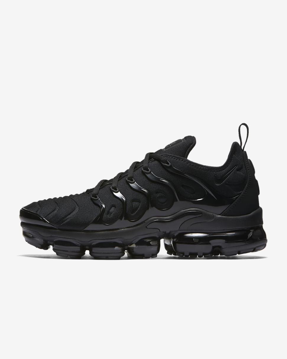 Nike Air VaporMax Plus Black/Black/Dark Grey | Mens Nike First Day Kicks