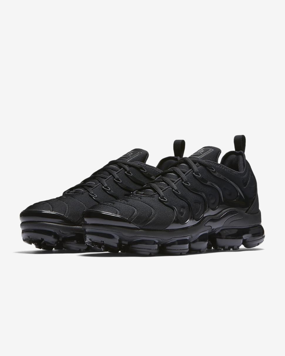 Nike Air VaporMax Plus Black/Black/Dark Grey | Mens Nike First Day Kicks