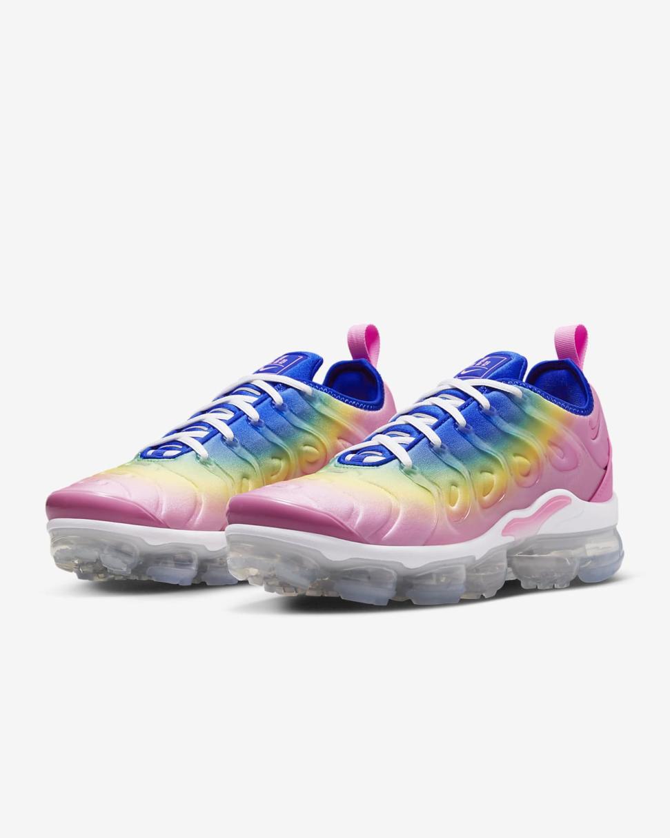 Nike Air VaporMax Plus Pink Spell/Spring Green/Racer Blue/Citron Pulse | Womens Nike Lifestyle