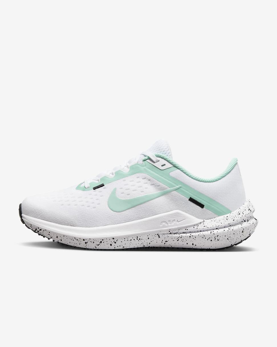 Nike Air Winflo 10 White/Black/Emerald Rise | Womens Nike Running