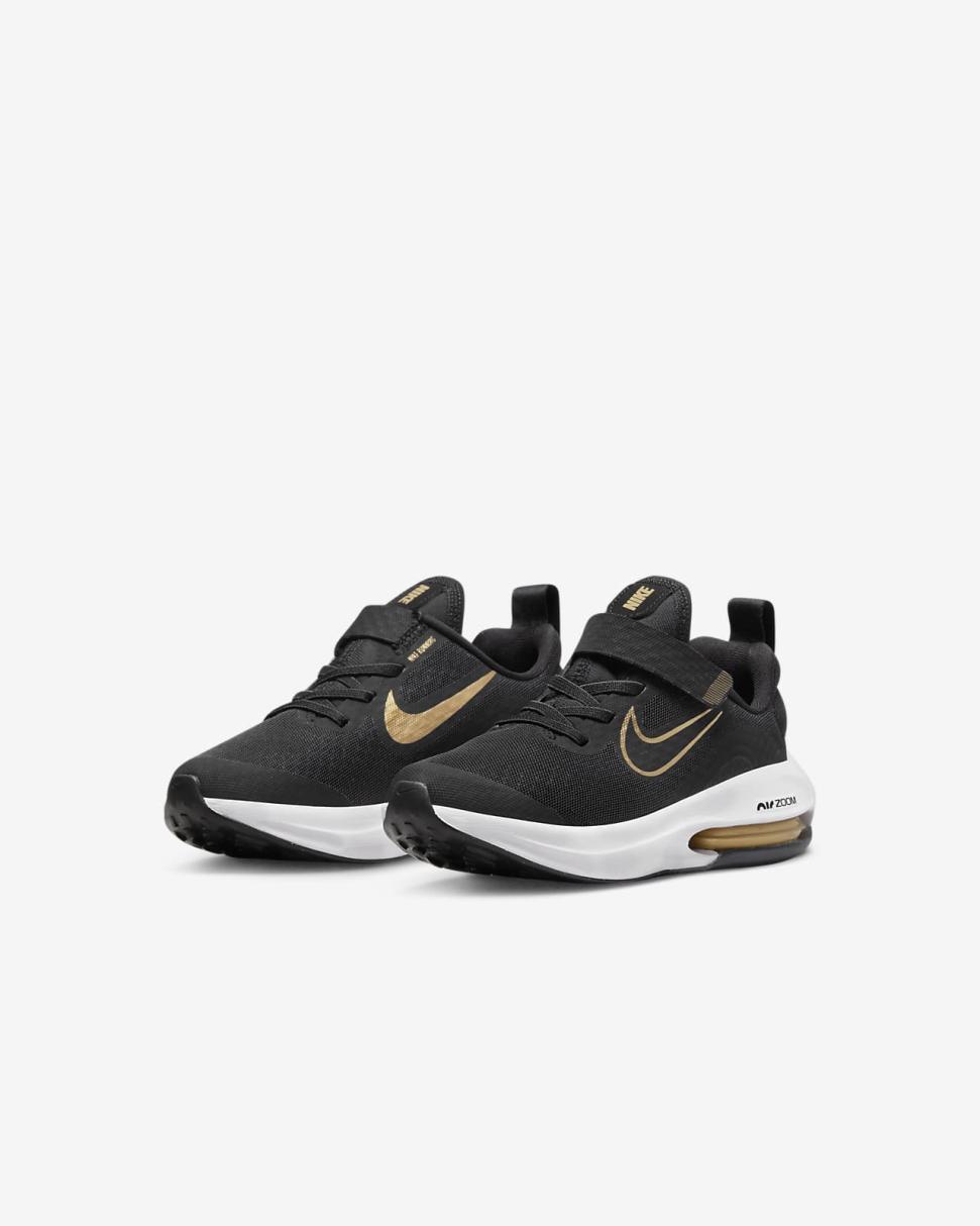 Nike Air Zoom Arcadia 2 Black/Wolf Grey/White/Metallic Gold | Kids Nike First Day Kicks