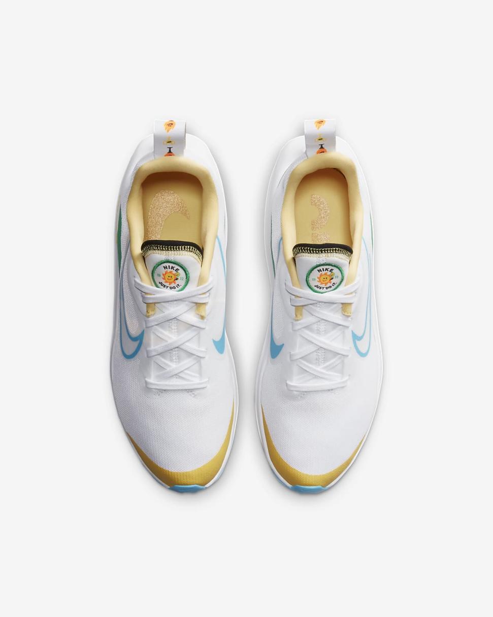 Nike Air Zoom Arcadia 2 White/White/Stadium Green/Baltic Blue | Kids Nike Running