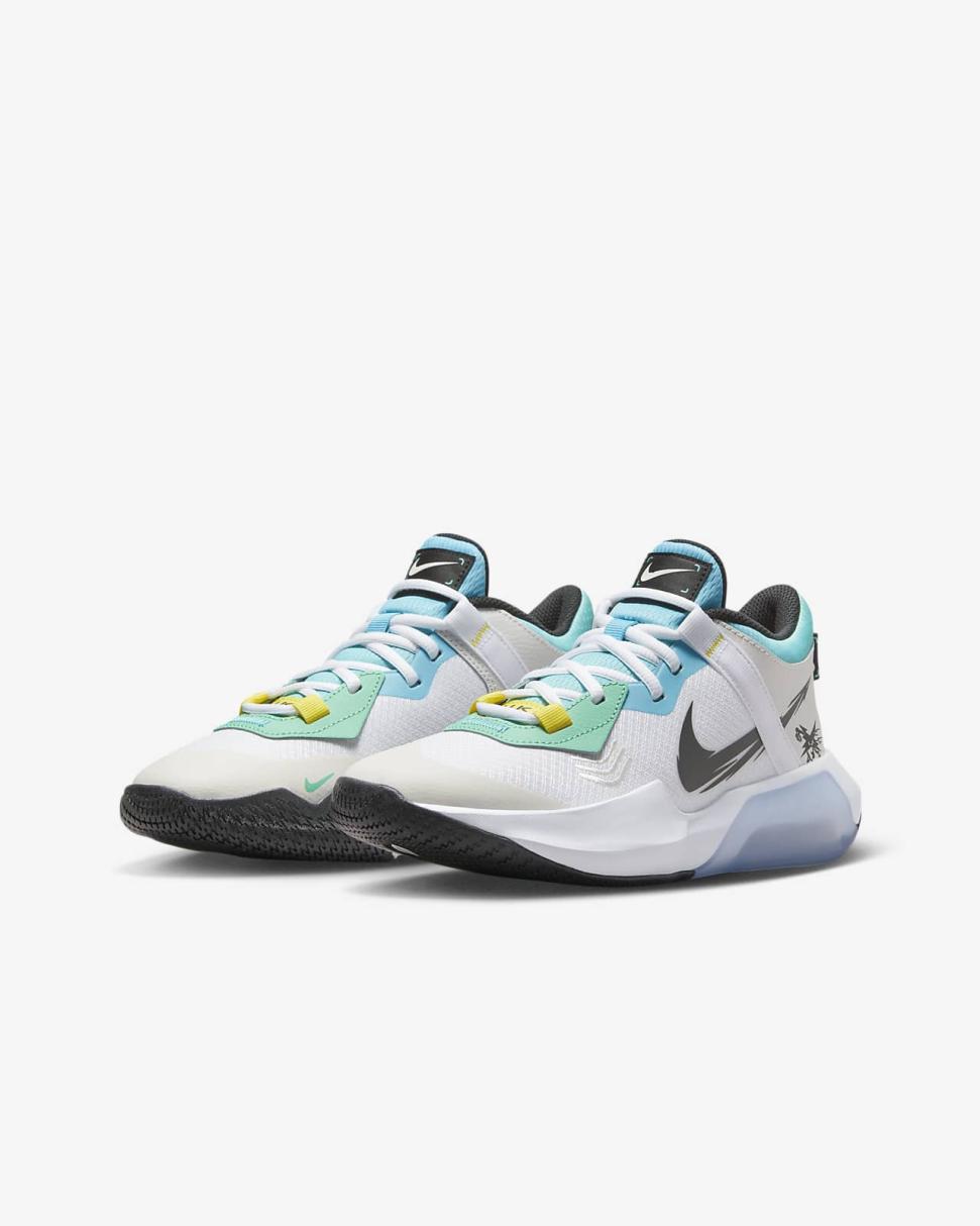 Nike Air Zoom Crossover White/White/Phantom/Black | Kids Nike Basketball