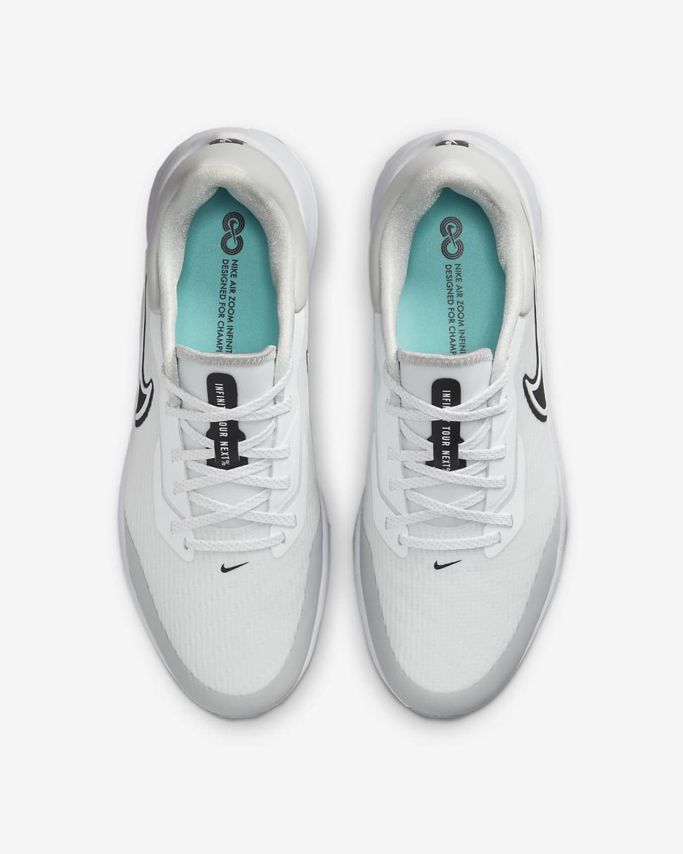 Nike Air Zoom Infinity Tour NEXT% White/Grey Fog/Dynamic Turquoise/Black | Mens Nike Golf