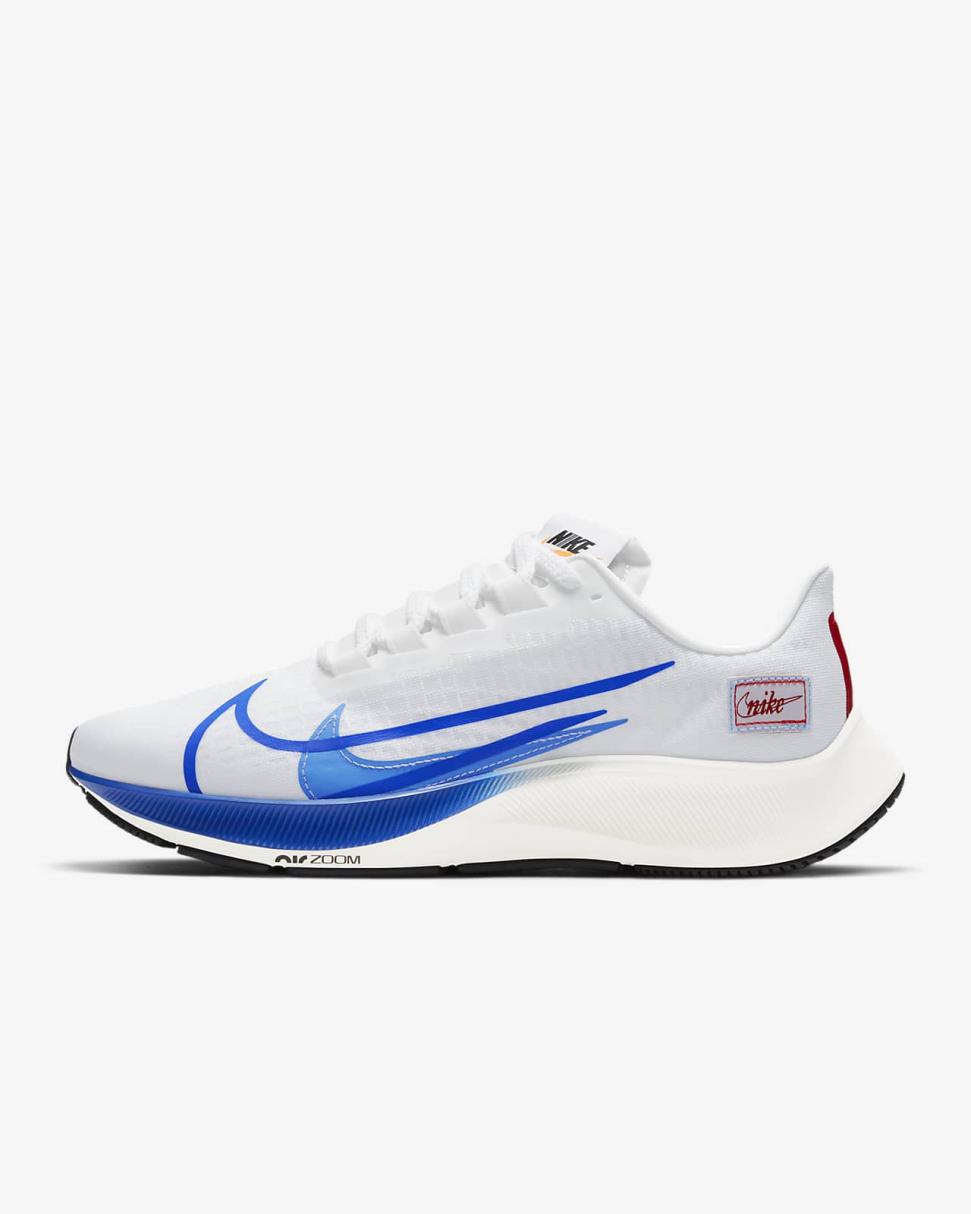 Nike Air Zoom Pegasus 37 Premium White/Gym Red/Sail/Game Royal | Mens Nike Running