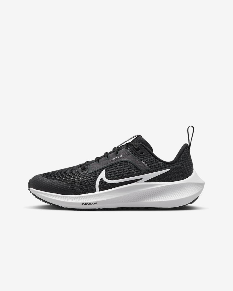 Nike Air Zoom Pegasus 40 Black/Iron Grey/White | Kids Nike First Day Kicks