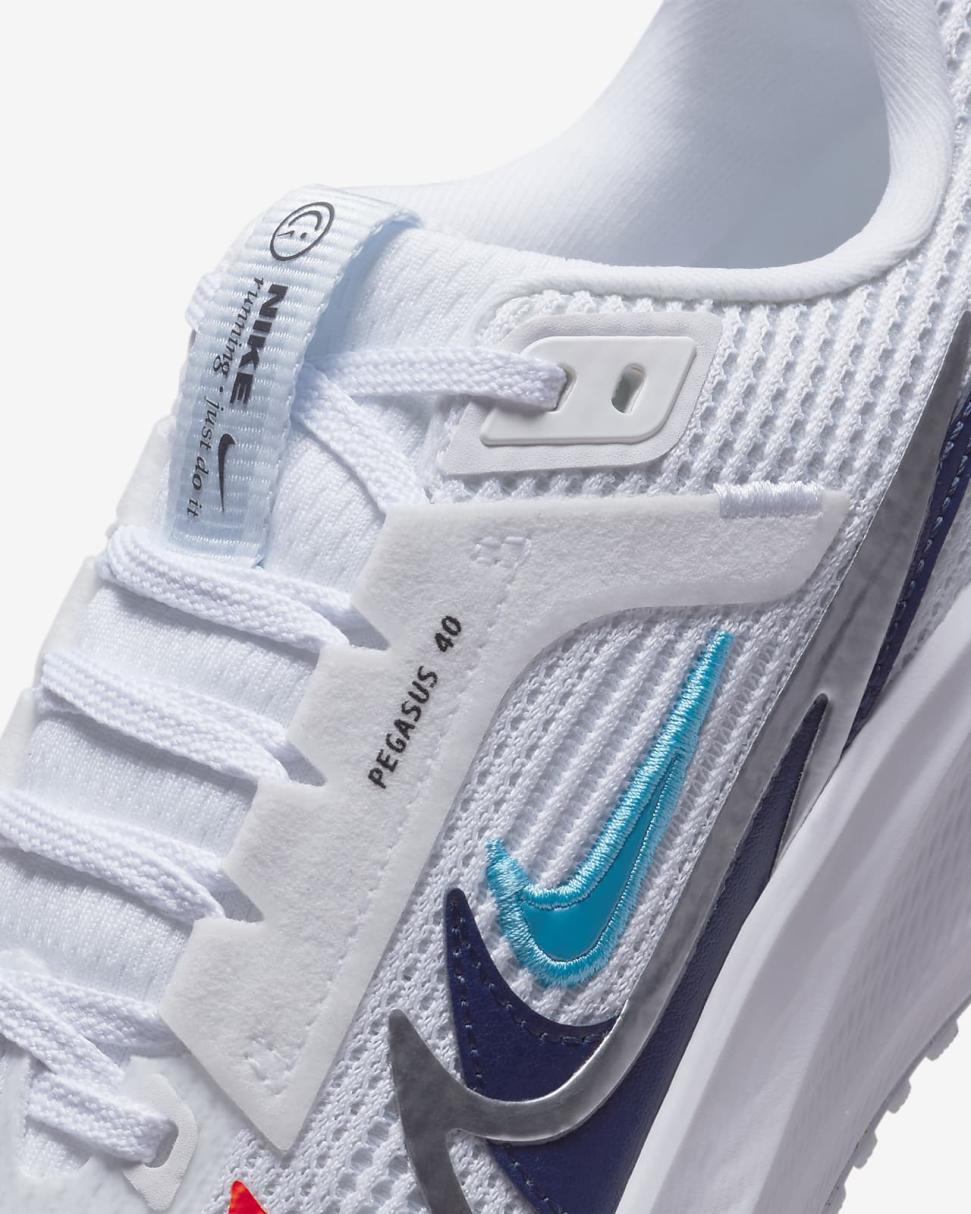 Nike Air Zoom Pegasus 40 PR White/Football Grey/Multi-Color | Kids Nike Running