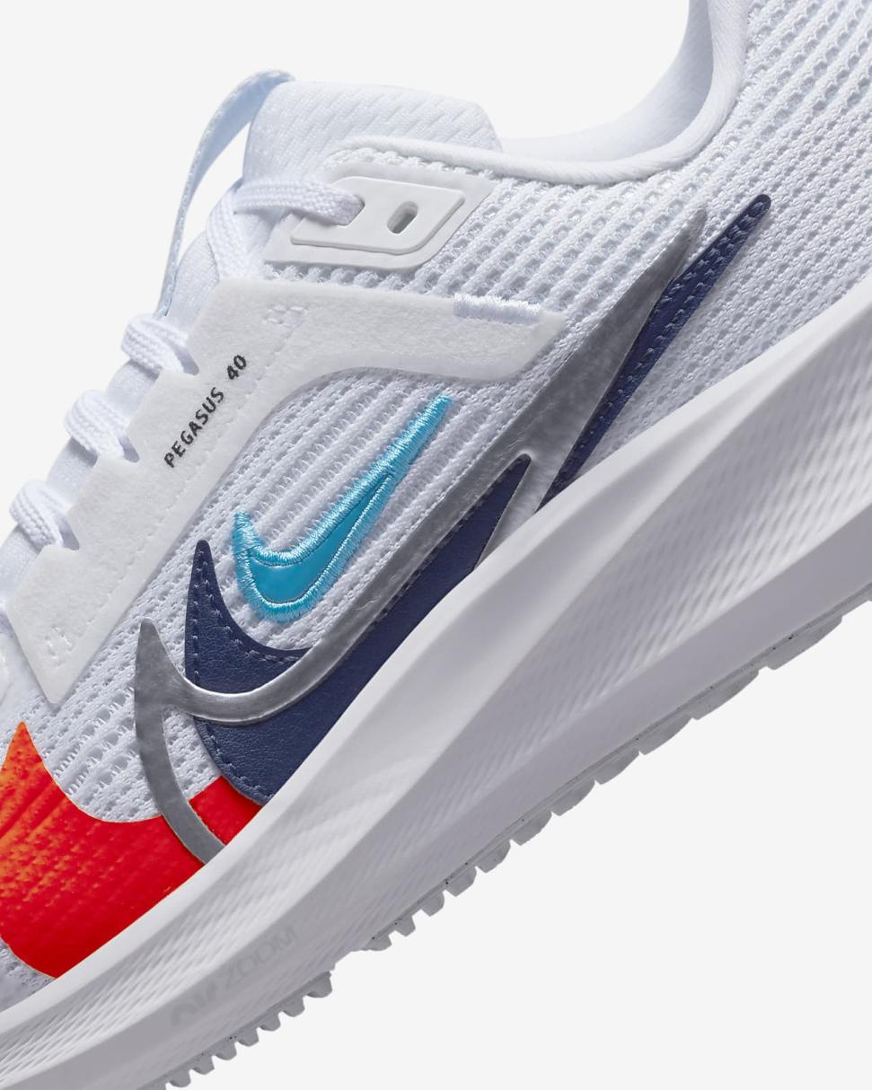 Nike Air Zoom Pegasus 40 PR White/Football Grey/Multi-Color | Kids Nike Running