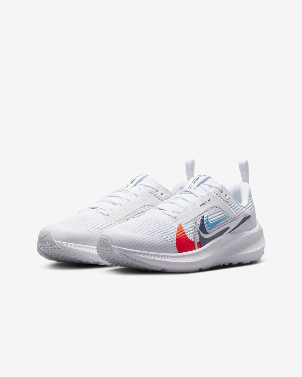 Nike Air Zoom Pegasus 40 PR White/Football Grey/Multi-Color | Kids Nike Running