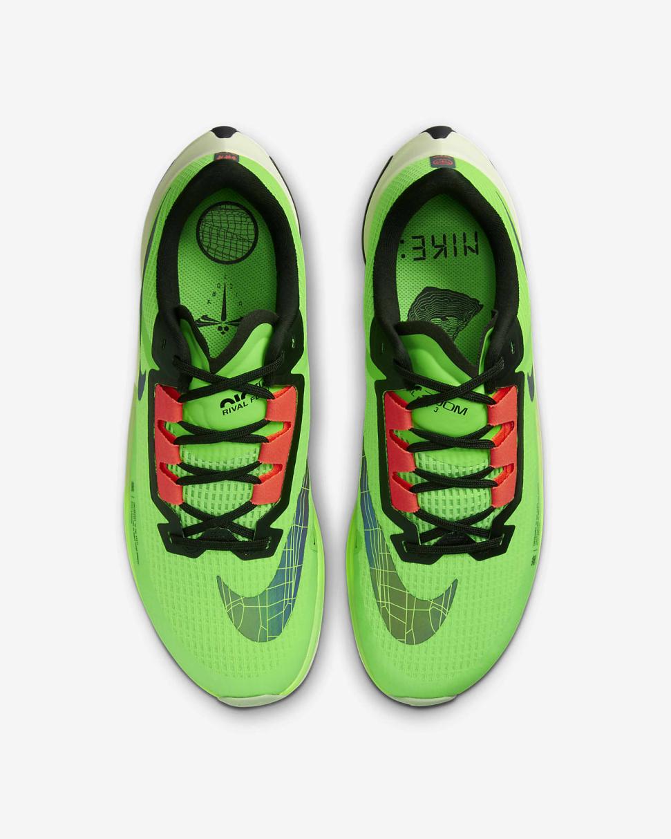 Nike Air Zoom Rival Fly 3 Scream Green/Black/Coconut Milk/Bright Crimson | Mens Nike Running