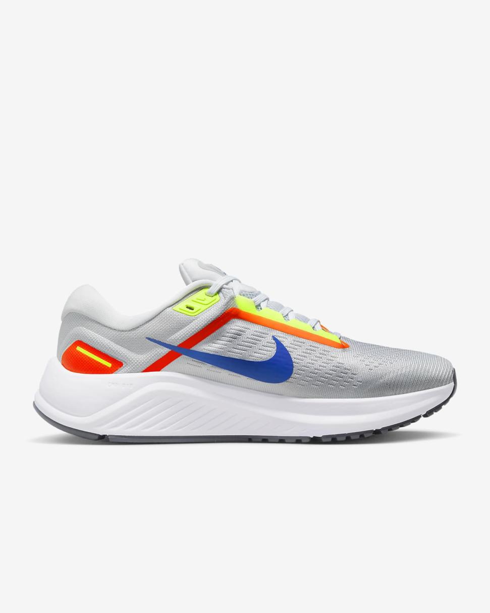 Nike Air Zoom Structure 24 Pure Platinum/Bright Crimson/White/Racer Blue | Mens Nike Running